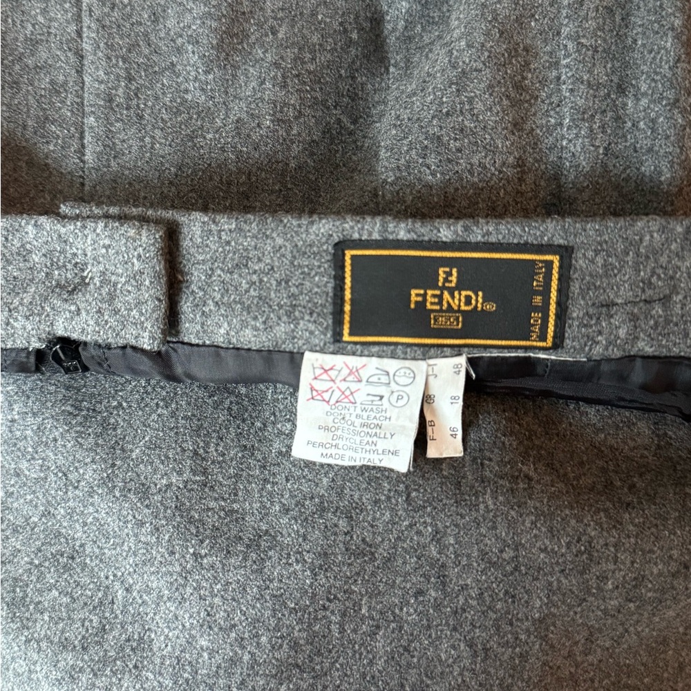 Fendi Charcoal Wool Garment
